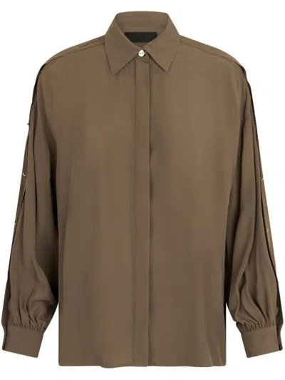 Liu •jo Liu Jo Green Shirt With Classic Collar
