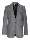 Liu •jo Grey Blazer With Button Closure In Gray