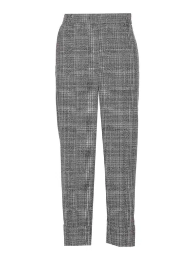 Liu •jo Grey Check Pants In Gray