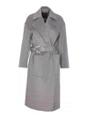 Liu •jo Grey Coat With Belt Closure On Waist In Gray