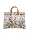 Liu •jo Liu Jo Grey Handbag With Textured Snake Pattern