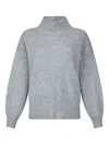 Liu •jo Liu Jo Grey Pearl Embellished Puff Sweater In Gray