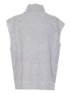 Liu •jo Liu Jo Grey Pearl Embellished Sleeveless Sweater In Gray