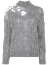 Liu •jo Sequin-embellished Sweater In Grey