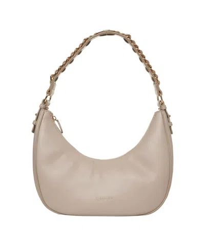 Liu •jo Half-moon Leather Handbag With Chain Strap In Multi
