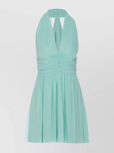 Liu •jo Halter Neck Open Back Pleated Skirt Dress