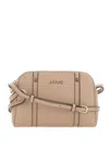 Liu •jo Hammered-effect Shoulder Bag In Neutral