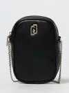 Liu •jo Mini Bag With Gold-tone Chain Strap In Black