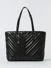 Liu •jo Chevron Pattern Quilted Tote Bag With Straps In Black