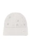 Liu •jo Crystal-embellished Ribbed Beanie In White