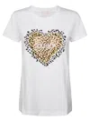 Liu •jo Liu Jo Heart Embellished Crewneck T-shirt In White