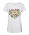 Liu •jo Liu Jo Heart Embellished Crewneck T-shirt In White