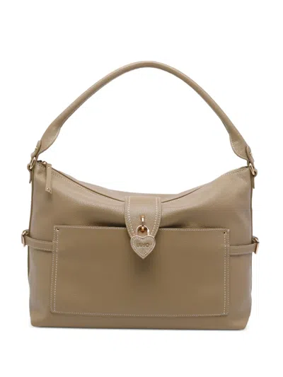 Liu •jo Heart-charm Tote Bag In Neutral