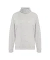 Liu •jo Heathered Knit Turtleneck Sweater In Gray