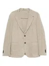 Liu •jo Herringbone Blazer In Neutral