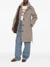 Liu •jo Herringbone-pattern Belted Coat In Brown