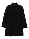 Liu •jo High-neck Asymmetric Coat In Black