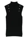 Liu •jo High-neck Crystal-embellished Top In Black