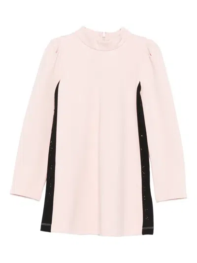 Liu •jo High-neck Dress In Neutral