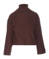 Liu •jo Liu Jo High Neck Knitted Jumper In Brown