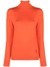 Liu •jo Stricktop Mit Stehkragen In Orange