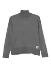 Liu •jo High-neck Logo-patch Sweater In Gray