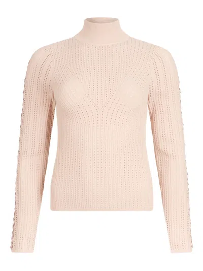 Liu •jo High-neck Sweater In Pink