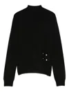 Liu •jo High-neck Virgin-wool Sweater In Black
