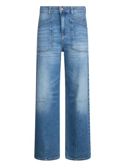 Liu •jo High-rise Five-pocket Design Jeans In Blue