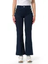 Liu •jo Liu Jo Flared High-waist Jeans With Decorative Button Details