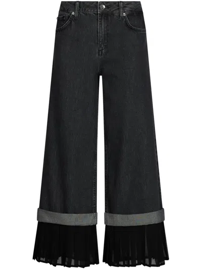 Liu •jo High-rise Flared Jeans In Black