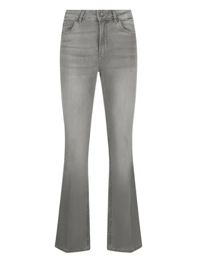 Liu •jo High-rise Flared Jeans In Gray