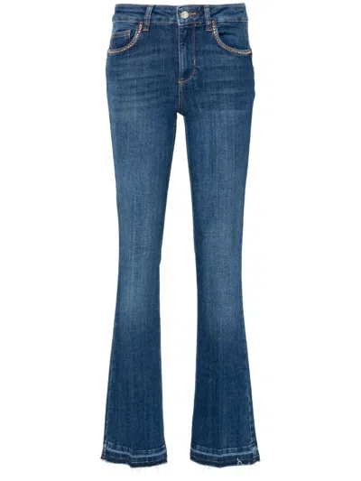 Liu •jo High-rise Straight Trousers In Blue
