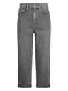Liu •jo Liu Jo High Waist Black Jeans With Rolled Cuffs In Gray