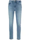 Liu •jo High-waist Cropped Skinny Jeans In Blue