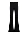 Liu •jo High Waist Flared Casual Pants In Black