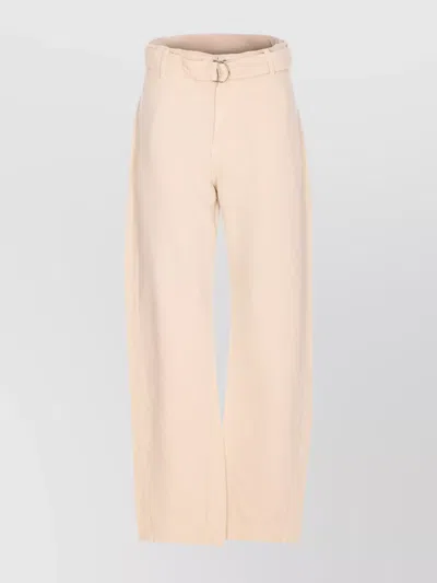Liu •jo High Waist Flared Trousers Pockets In White