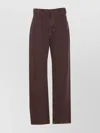 Liu •jo High Waist Loose Fit Straight Leg Trousers In Brown