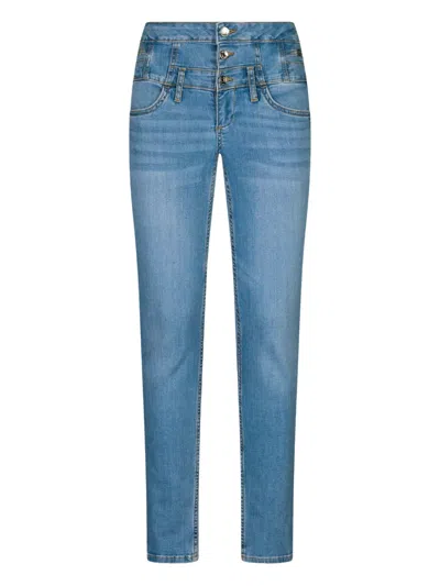 Liu •jo Liu Jo Logo Patch Skinny Jeans In Blue