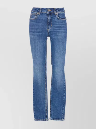 Liu •jo High Waist Skinny Denim Jeans With Pockets In Blue