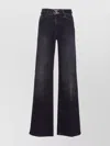 Liu •jo High Waist Straight Fit Trousers With Flare In Black