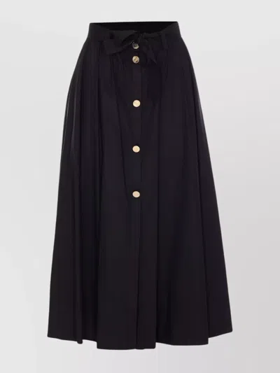 Liu •jo High Waist Wide Model Skirt With Belt In Black