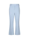 Liu •jo Liu Jo Light Blue Flared Pants With A Pressed Crease
