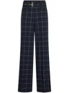 Liu •jo Liu Jo Navy Blue Trousers With Belt