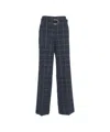 Liu •jo Liu Jo High-waisted Blue Palazzo Pants With Waist Belt