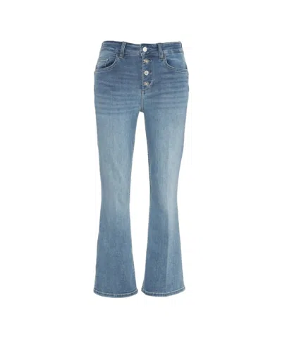 Liu •jo Liu Jo High-waisted Bootcut Jeans With Flared Leg In Blue
