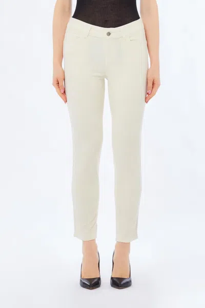 Liu •jo High-waisted Corduroy Denim In Neutral