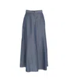 Liu •jo Liu Jo High-waisted Flared Linen Blend Skirt