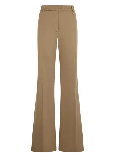 Liu •jo High-waisted Flared Trousers In Neutrals
