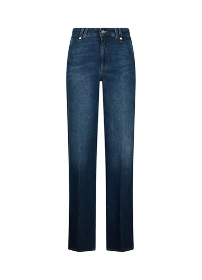 LIU •JO HIGH-WAISTED LIGHT BLUE DENIM FLARE JEANS